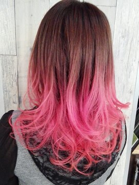 ヴィオラ 秋葉原(Viola) ブリーチグラデーション　ピンクベージュ×ベイビーピンク