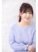 華やかポニテ