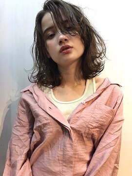 ヘアサロンエム 渋谷店(HAIR SALON M) 外ハネボブ/アッシュブラウン/ネオウルフ/デザインカラー