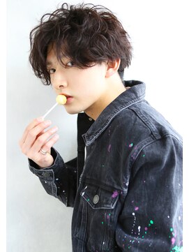 ブラン 梅田(Blanc) 【Blanc/梅田】ツイストパーマ＿センターパート＿ミディアムk