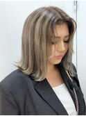 顔まわりカット/ハイライトグレージュ stylist/miaki