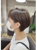 アルティストカラー【トープグレージュ】×ショートボブ