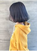 20代30代40代◎小顔ボブ×透明感抜群アッシュブルーブラック