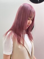 デート 下北沢(DATE)&nbsp;ダブルカラーピンクベージュケアブリーチハイトーン髪質改善