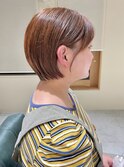 ボブショート/オレンジ/韓国風/20代/30代