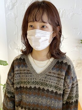 コフィー バイ メルト 吉祥寺(cofy by melt) 【三ツ井純】くしゃっとパーマ前髪パーマゆるふわミディレイヤー