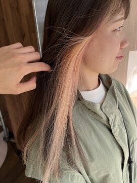 アヴァンス 天王寺店(AVANCE.) インナーカラー×ペールピンク