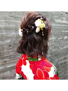 トリコ ショップアンドヘアサロン(tricot shop hair salon) 卒業式ヘアセット×袴着付け♪yu