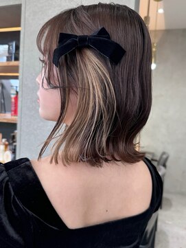 ロンドワン 三宮元町(Lond one) インナーカラー/イヤリングカラー/ミルクティーベージュ