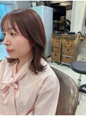 顔まわりレイヤー ピンクベージュ*横浜