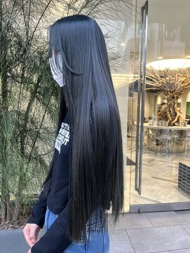 ゼスト 八王子店(ZEST) ブリーチなしダブルカラー/ブルーブラック【佐々木麻衣】