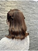 ねじりハーフツインアレンジ