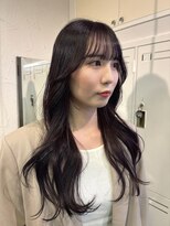 エスク オブ ヘアー(SQ of hair)&nbsp;韓国風style レッドブラウン　顔周りレイヤー　くびれヘア
