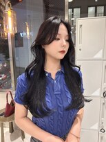 リリー(Lilley) 【lilley 稲永麻衣】レイヤーカット+暗髪カラー+韓国ヘア