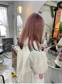 ケアブリーチエンドカラーピンクベージュフォックスカラー