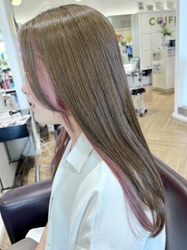 コワファースト  させぼ五番街店(COIFF1RST) ピンクが可愛い★インナーカラー