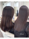 最高級髪質改善(縮毛矯正)＋ミラーカラー