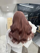 ラピス 渋谷本店(Lapis)&nbsp;ココアピンクブラウン/ケアブリーチカラー/髪質改善/韓国風巻き