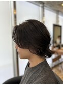 メンズミディアムレイヤーボブ