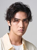 フィフス(fifth)&nbsp;原宿メンズセンターパートニュアンスフェザーパーマルーズパーマ