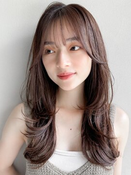 リヤン 表参道(lyann) うる艶髪薄めバングイメチェンダークアッシュレイヤーカット