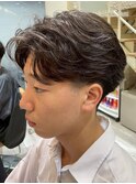 横須賀中央men'sメンズパーマフェザーパーマセンターパート眉毛