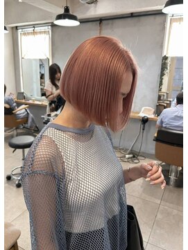 ロマリア ヒルズ 表参道 原宿(Lomalia HILLS) LomaliaHILLS ハイトーンオレンジカラーボブ