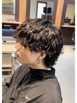 アトラクト バイ ラック 津田沼(Attract by LUCK)&nbsp;波巻きウルフパーマ/津田沼/メンズパーマ/メンズ/ブリーチ