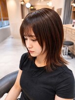 ヘアリゾート粋 トゥジュ 池袋東口店(tujuh) デザインカット/外はねミディアム/透明感ブラウン
