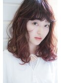 ＜バレイヤージュ×ゆるふわウェーブ＞