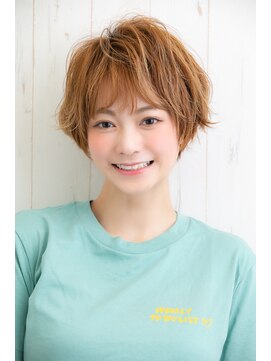 オレンジクラッカー(Orange Cracker) レイヤーショートボブ パーマで簡単スタイリング