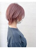ハイトーンがアクセントのショートウルフ
