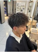 無造作アップバング 王道アップバンク 波打ちマッシュ
