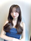 韓国ヘア 小顔顔周り ブリーチなし ベージュ