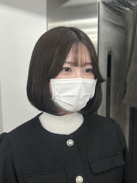 エヌアイ オモテサンドウ(ni omotesando) 韓国ボブ♪ チョコブラウン 顔周りカット