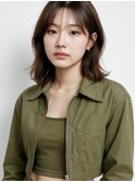 20代/モテ髪/小顔カット/薄めバング/イメチェン/大人可愛い/上田