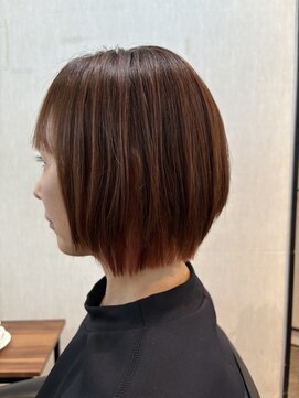 シーズ(sees) シルクストレート×髪質改善カラー×グラボブ