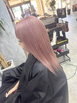 シールドヘアー 沖縄 新都心(C'LD Hair) ハイトーン◇モーブピンクカラー