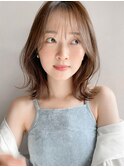 デザインカラーフェイスフレーミングサイドバング#537f0901