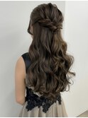 ヘアセット × ハーフアップ