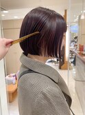 morio札幌　札幌ボブ　ミニボブ　暖色カラー