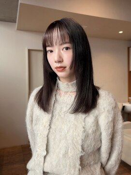 ネロ ヘアサロン ネイビー 渋谷(NERO HAIRSALON NAVY) 【赤津美奈】ブリーチなしダークブラウン　ミディアムレイヤー