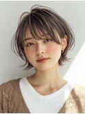 大人ショート　白髪ぼかし　白髪染め　ハイライト　40代50代60代