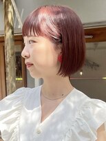 ラミエバイメルト 下北沢(lamie by melt) 大人ショートボブ ピンク ブリーチなしダブルカラー 30代 下北沢