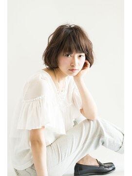 キープへアデザイン(keep hair design) 【keep hair design】愛されピュアボブ×ランダムカール