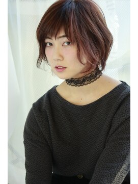 ルークス 中央林間(LOOOKS) 暖色系カラーとデザインされたボブスタイル