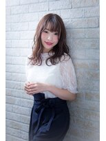 ヘアーアートシフォン 池袋西口店(Hair art chiffon)&nbsp;ミニマムボブモードジグザグバング3Dカラーノットヘアブルージュ