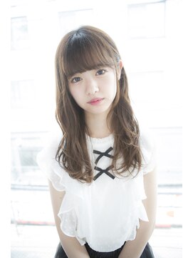 サロンドミルク 原宿(salon de MiLK) 【salon de MiLK 原宿】艶カラー×耳かけMixウェーブ