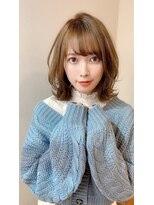 【重山】ネオウルフダークアッシュストカールグラボブ