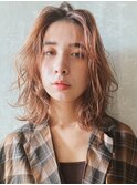 ニュアンスレイヤー_かきあげロングマロンベージュ_28140
